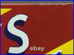 Vintage Original Advertising Cold Drinks Here Metal Sign 60's Era Vintage Original Advertising Cold Drinks Here Metal Sign 60's Era
