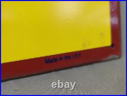 Vintage Original Advertising Cold Drinks Here Metal Sign 60's Era Vintage Original Advertising Cold Drinks Here Metal Sign 60's Era