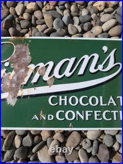 Vintage Original Advertising Sign Porcelain Whitman's Chocolates Sign Vintage Original Advertising Sign Porcelain Whitman's Chocolates Sign