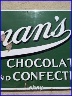 Vintage Original Advertising Sign Porcelain Whitman's Chocolates Sign Vintage Original Advertising Sign Porcelain Whitman's Chocolates Sign