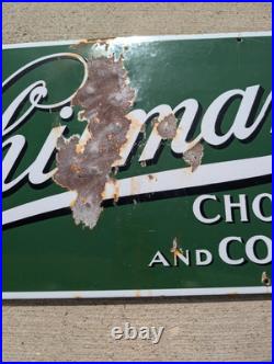 Vintage Original Advertising Sign Porcelain Whitman's Chocolates Sign Vintage Original Advertising Sign Porcelain Whitman's Chocolates Sign