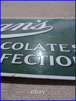 Vintage Original Advertising Sign Porcelain Whitman's Chocolates Sign Vintage Original Advertising Sign Porcelain Whitman's Chocolates Sign