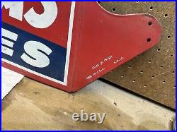 Vintage Original Atlas Tires Gas Service Station Advertising Rack Sign 22x8