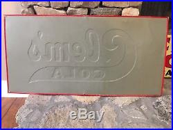 Vintage/Original CLEM'S COLA Metal Embossed Soda SignSUPER RARE/CLEAN/NEATLQQK