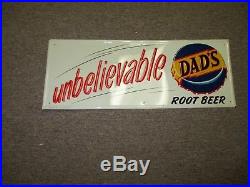 Vintage/Original DAD'S ROOT BEER Metal Embossed Soda SignRare! Great ColorsWOW