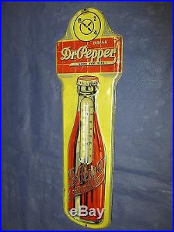 Vintage/Original DR. PEPPER Metal Thermometer Sign40sGood For LifeVERY COOL