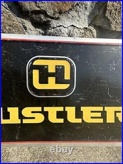 Vintage Original Embossed Hustler Advertising Sign Rare Dealer Sign Large 36x20