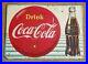 Vintage-Original-Embossed-Tin-COCA-COLA-Button-Bottle-Sign-Circa-1959-Nice-01-mam