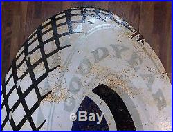 Vintage Original Goodyear Tires Porcelain Enamel Sign Size 34 H x 22 W