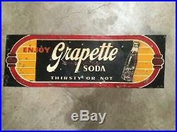 Vintage Original Grapette Soda Sign