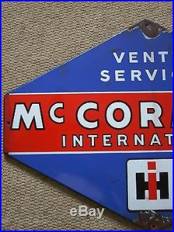 Vintage Original IH Farmall Mccormick International Vente Service Porcelain Sign