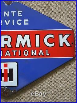 Vintage Original IH Farmall Mccormick International Vente Service Porcelain Sign