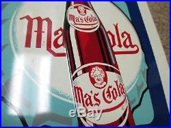 Vintage/Original MA'S COLA Metal Embossed Soda SignVery Rare and Super CoolWOW