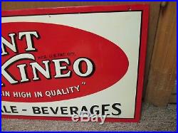 Vintage/Original MOUNT KINEO Ginger Ale Metal Embossed Soda SignVery Rare40's