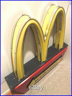 Vintage Original McDonald's Large Size Two Sided Light Up Welcome Sign