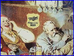 Vintage Original Miller High Life Beer Porcelain Sign One Of A Kind Ext Rare
