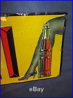 Vintage/Original NEHI Beverages Embossed Metal Sign40'sVery ColorfulWOWLQQK