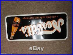 Vintage/Original NESBITT'S Orange of California Soda Metal Embossed SignNOSWOW