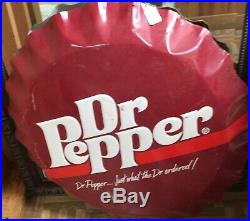 Vintage Original NOS 27 Diet Dr Pepper Embossed Bottle Cap Sign