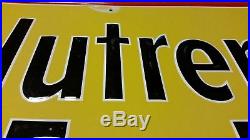 Vintage Original Nutrena Feeds Metal Tin Embossed Sign Advertising