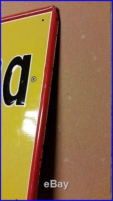 Vintage Original Nutrena Feeds Metal Tin Embossed Sign Advertising