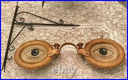 Vintage Original Optometrist 1900s Sign With Original Bracket From Ireland