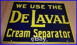 Vintage Original Porcelain Sign De Laval Cream Separator Sign Unused