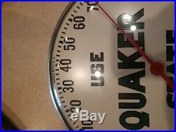 Vintage Original QUAKER STATE MOTOR OIL Advertising Thermometer Sign Made in USA