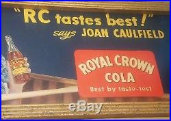 Vintage Original Royal Crown Cardboard Advertising Sign Country Store