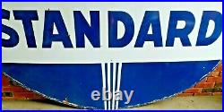 Vintage Original Standard Oil Co Double-Sided 7 ft Gas Station Porcelain Sign