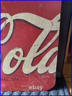 Vintage, Original, c. 1940's Coca-Cola, Coke, Soda, Masonite Sign. WW II Era Sign