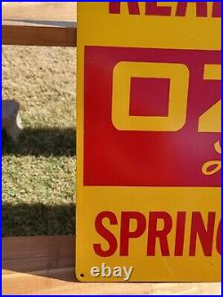 Vintage Ozark Land Co. Springdale Arkansas Real Estate Metal Sign Realtors