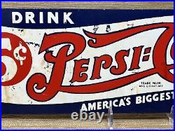 Vintage Pepsi Cola Porcelain Sign Gas Station Bottle Coke Coca Dew A & W Oil