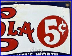 Vintage Pepsi Cola Porcelain Sign Gas Station Bottle Coke Coca Dew A & W Oil