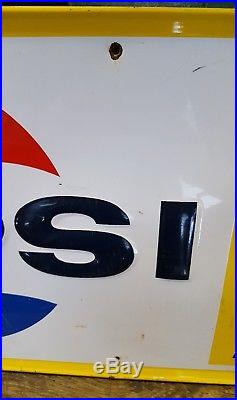 Vintage Pepsi sign say PEPSI please 30Advertising Stout Sign Co. St Louis MO
