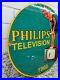 Vintage-Philips-Porcelain-Sign-Television-Tv-Radio-Gas-Oil-1960-Entertainment-01-zt