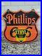 Vintage-Phillips-66-Porcelain-Sign-Ethyl-Gasoline-Gas-Station-Oil-Service-Shield-01-ikff