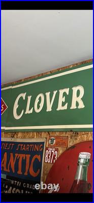 Vintage Porcelain Clover Farm Store Sign Gorgeous Display Large Rare Advertising