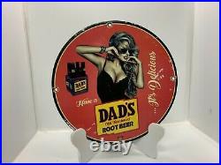 Vintage Porcelain Dad's Root Beer Sign