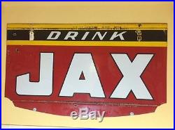 Vintage Porcelain Drink Jax Advertisement Sign 60 x 35