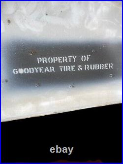 Vintage Porcelain Goodyear Tires Advertising Sign Dealer Letters Rare Lot #1