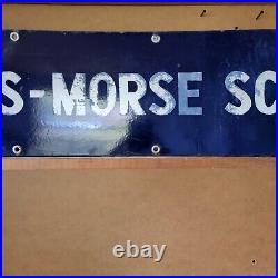 Vintage Porcelain Sign Fairbanks Morse Scales Blue