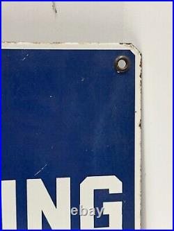 Vintage Porcelain Sign No Trespassing Consumers Power 21 X 12 Industrial Sign