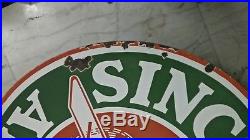Vintage Porcelain Sinclair Aircraft DOUBLE SIDED ENAMEL SIGN 48 inches