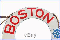 Vintage Port O' Boston Sign from a 1940s Boston Waterfront Restaurant Antique