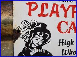 Vintage Pussycat House Porcelain Sign Gentlemans Bar Brothel Ladies Club Women