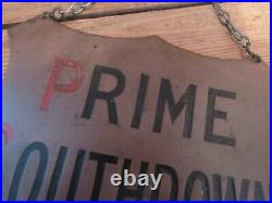 Vintage RARE Brass PRIME SOUTHDOWN Sheep Society Farmers Sign