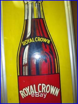 Vintage RC ROYAL CROWN COLA Embossed Frame Metal SignDated 1941SUPER RARE ONE