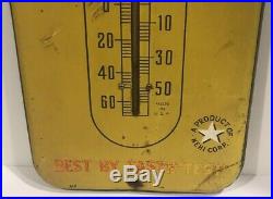 Vintage RC Royal Crown Coda Pop Metal Thermometer Sign pre-owned Works