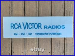 Vintage RCA VICTOR RADIOS Retail Store Dealer ADVERTISING SIGN Plastic Panel